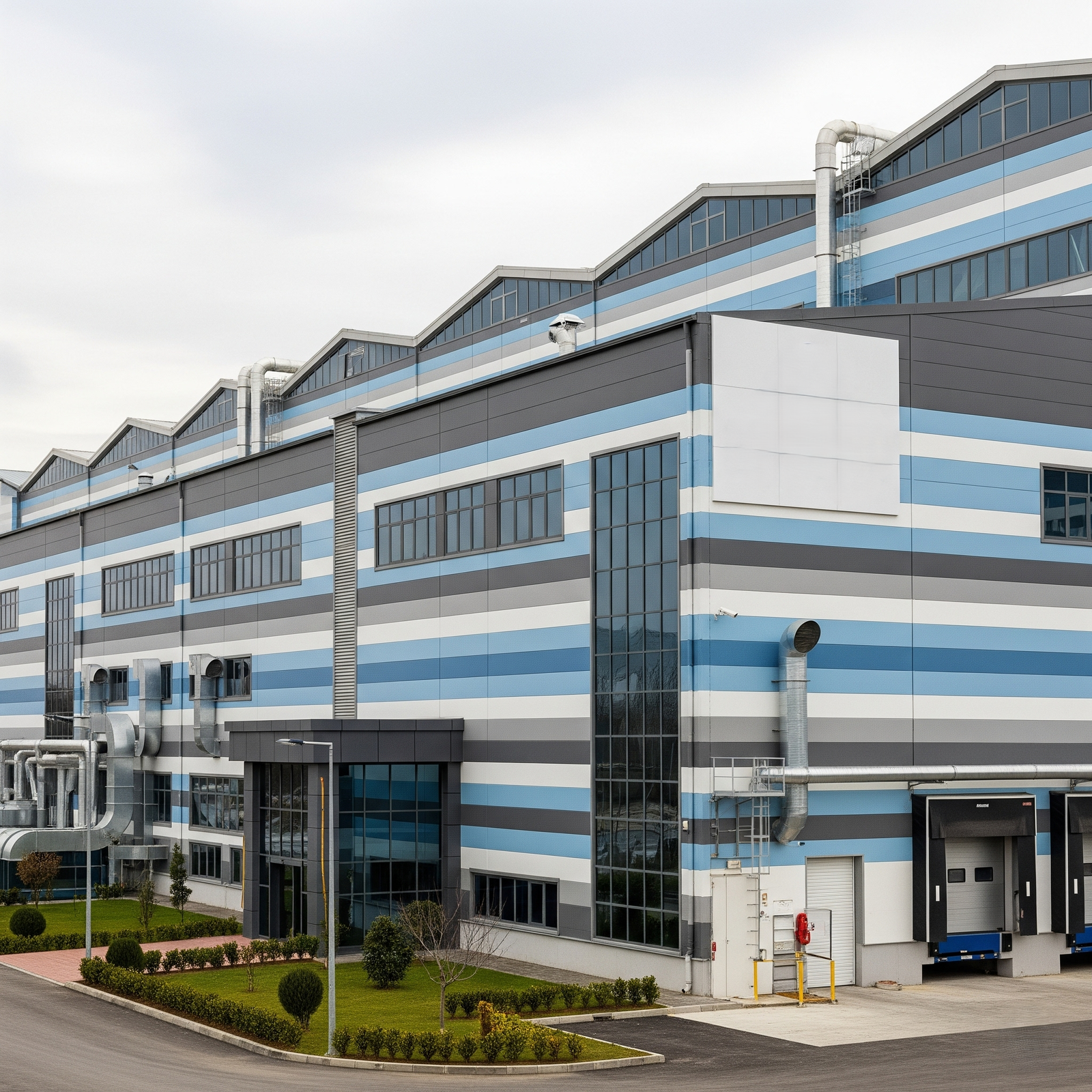 ERCİKEK Bisküvi Gıda İçin 12.000 m² Sandviç Panel Projesi | Erbey Çatı